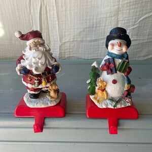 Stocking holder 2 Santa snowman
